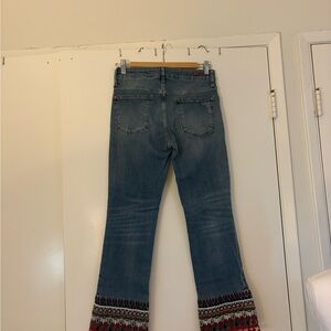 Pilcro and the Letterpress Blue Jeans with Red and White Trim